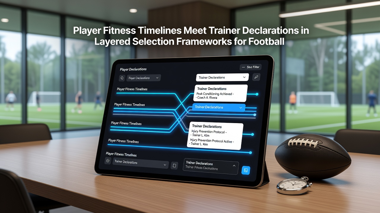 Trainer declaration forms alongside layered selection framework diagrams for accumulator building